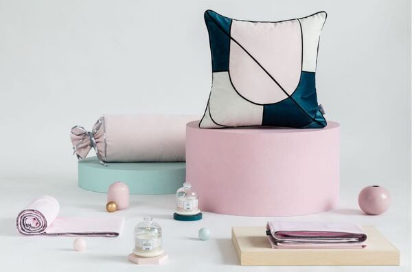 Geometric Milan, poduszka dekoracyjna welurowa, wym.45x45cm