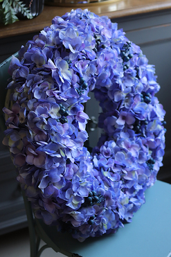 Fioletowa Hortensja Benicja, ogromny wianek, śr.60cm  