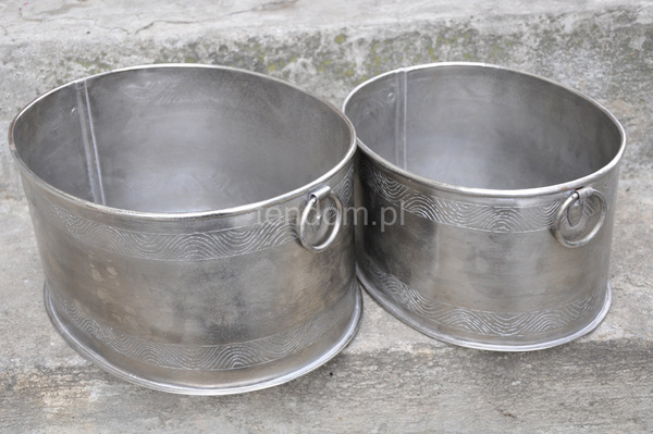 komplet metalowych pojemników Duo