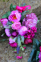 dekoracja nagrobna + bukiet Różowe Anioły komplet, wym.78cm 