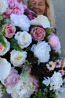 Różane Niebo dekoracja / wiązanka nagrobna, dł.115cm