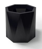 Ceres, geometryczna donica, czarna, wys.50xśr.57cm