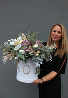 box świąteczny / stroik Zgaszony Fiolet Deluxe, wys.50cm