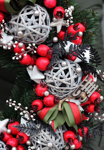 Exclusive Christmas, elegancki wianek świąteczny, śr.44cm