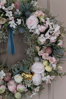 bajeczny wianek wielkanocny, Green Canoe Pastels, śr.56cm 