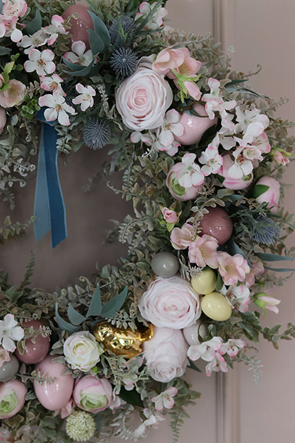 bajeczny wianek wielkanocny, Green Canoe Pastels, śr.56cm 