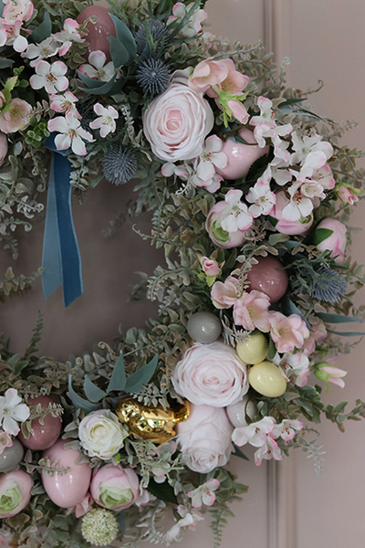 bajeczny wianek wielkanocny, Green Canoe Pastels, śr.56cm 