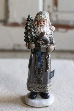 Mroźny Las, figurka świąteczna, Mikołaj z Choinką, wym.22x8.5x7cm