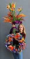 Gedonata Strelicja, egzotyczny bukiet do wazonu, wys.103cm
