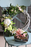 Bliskość Rosano, kompozycja kwiatowa w kształcie serca, wym.16x20cm 