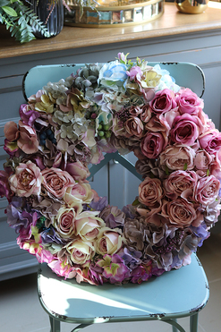 Bogactwo Natury Fiolet, duży wianek na drzwi, śr.50cm  