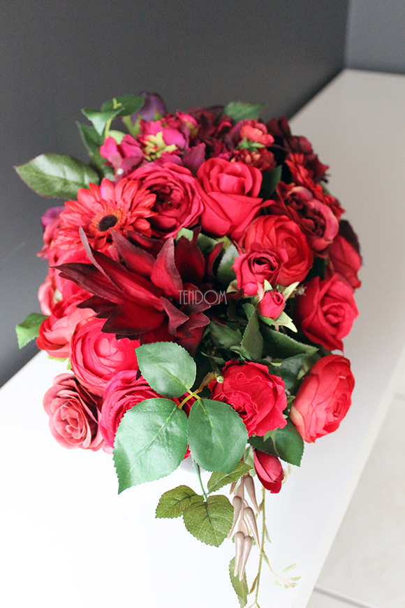 bukiet / kwiatowa kompozycja Red Fire 2, wys.28cm