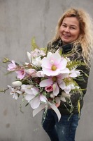 Pani Wiosna, kompozycja kwiatowa / bukiet / flowerbox, wys.38cm