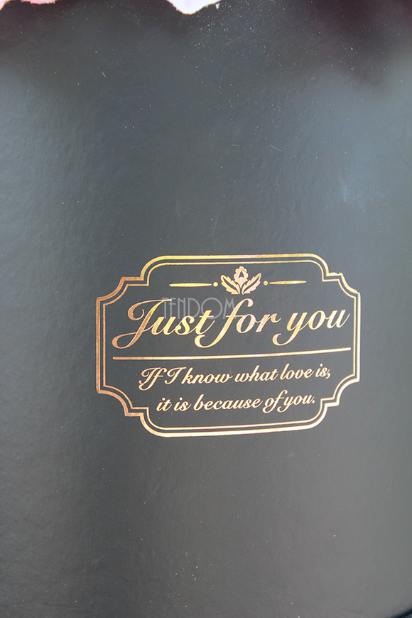 Black&Pink kompozycja kwiatowa / bukiet Flowerbox, wys.40cm