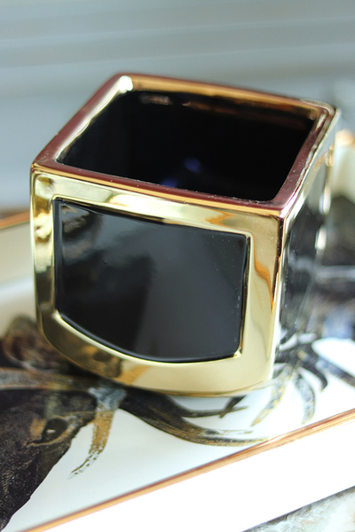 Gold&Black, elegancka osłonka glamour, wym.13x13cm
