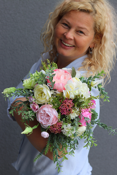 komplet nagrobnych dekoracji 2szt., Rosario, wieniec + bukiet