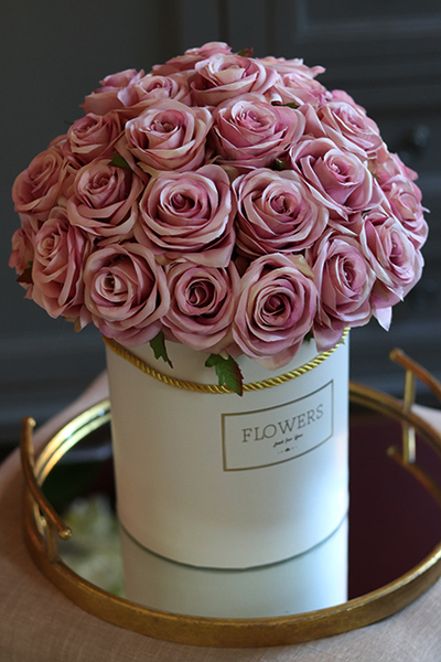 atrakcyjny flowerbox z różami Montana, wys.36cm