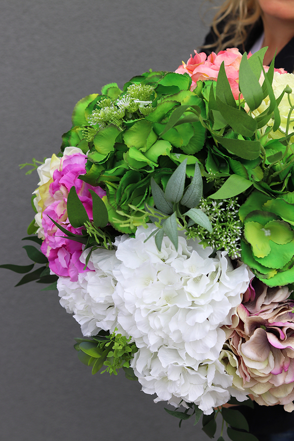 bukiet / flowerbox Kedo w szarym pudełku, wys.60cm