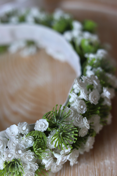 Vanessa, komunijny kwiatowy wianek na głowę, rozmiar uniwersalny