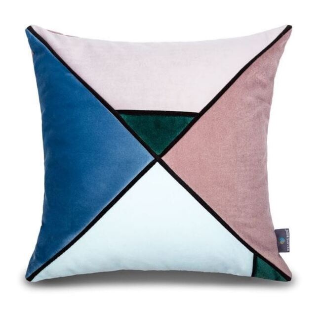 Geometric Paris, poduszka dekoracyjna welurowa, wym.45x45cm