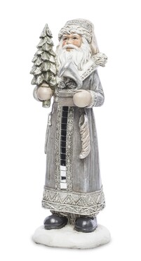 Mroźny Las, figurka świąteczna, Mikołaj z Choinką, wym.22x8.5x7cm