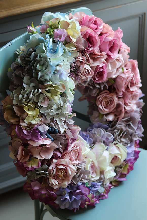 Bogactwo Natury Fiolet, duży wianek na drzwi, śr.50cm