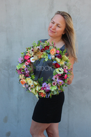 dekoracyjny wianek na drzwi Letnia Łąka, śr.40cm