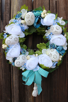 uroczy wianek Niebieska Wiosna, śr.30cm