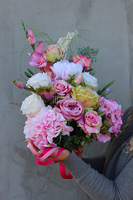 wiązanka nagrobna bukiet Różane Niebo, wym.58cm