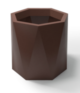 Ceres, geometryczna donica, czekoladowa, wys.70xśr.75cm