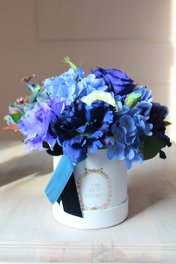 kompozycja kwiatowa / bukiet flowerbox, Marina 2, wys.23cm