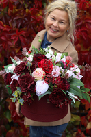 flowerbox w bordowym pudełku, Playa del Carmen, wys.45cm