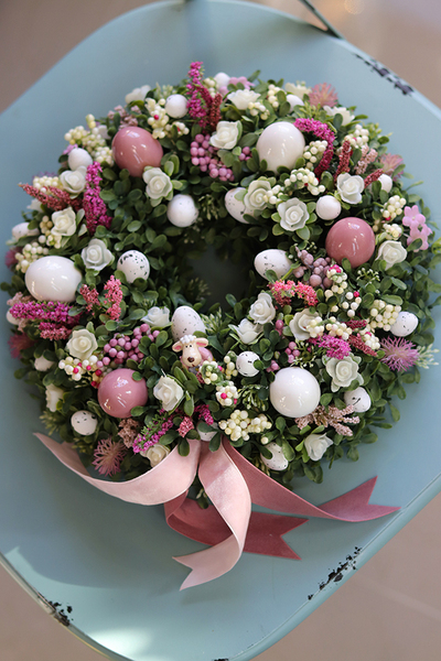 dekoracja wielkanocna / wianek Relias, śr.26cm
