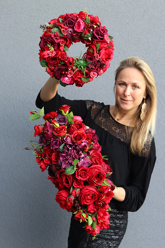 bukiet / kwiatowa kompozycja Red Fire 2, wys.28cm