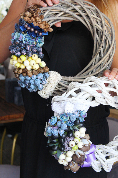 wianek dekoracyjny White Avangarde, śr.28cm