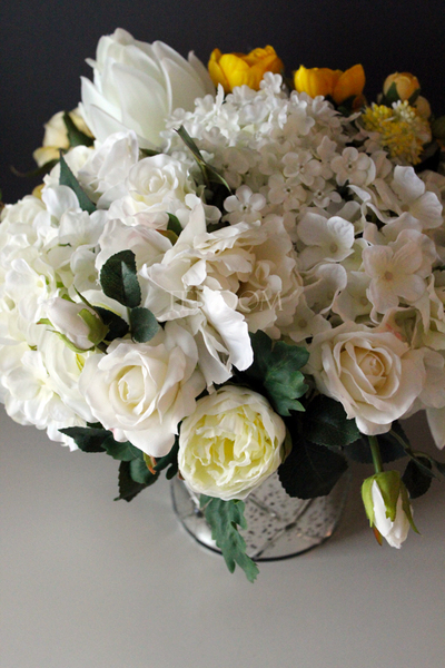 dekoracja kwiatowa / bukiet Pomarańczowa Energia wys.35cm, szer. 40cm