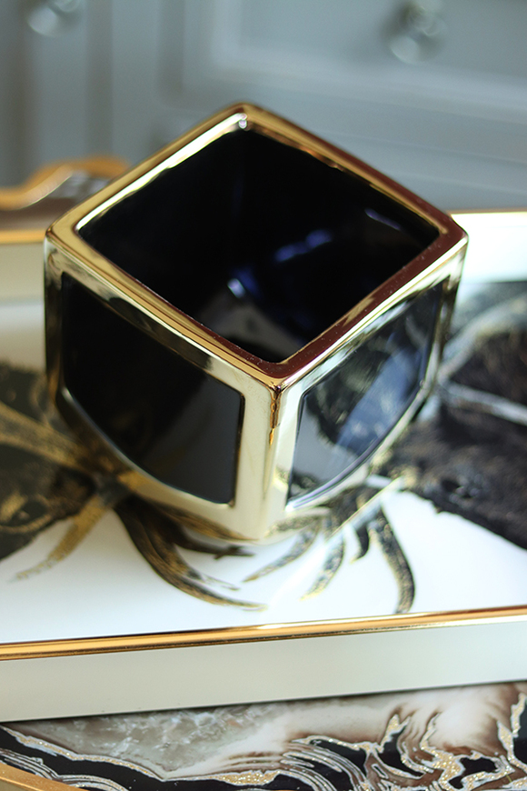 Gold&Black, elegancka osłonka glamour, wym.13x13cm