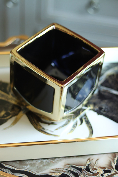 Gold&Black, elegancka osłonka glamour, wym.13x13cm