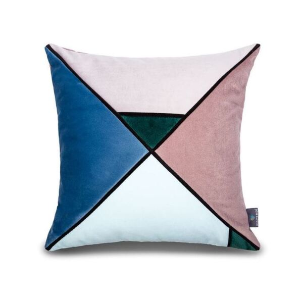 Geometric Paris, poduszka dekoracyjna welurowa, wym.45x45cm