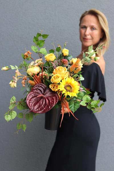 Miodowe Lata, komplet dekoracji nagrobnych, kompozycja + bukiet