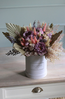 fioletowy flowerbox z kłosami, Orfitta, wys.38cm