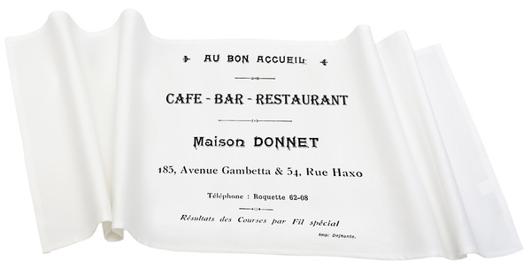 bieżnik biały na stół Cafe Bar 34x105cm