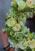 elegancki letni wianek Zielony Ogród, śr.28cm