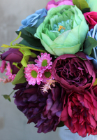 bardzo elegancki bukiet Caryca Pink&Violet, dł.35cm