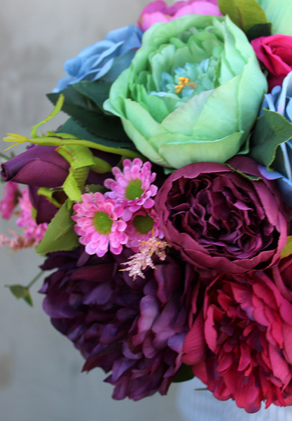 bardzo elegancki bukiet Caryca Pink&Violet, dł.35cm