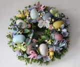 Butterfly wielkanocny wianek na drzwi / stroik na stół, śr.30cm