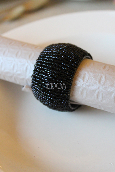 obrączki na serwetki kpl.4szt, Złote Święta, wym.4x3cm