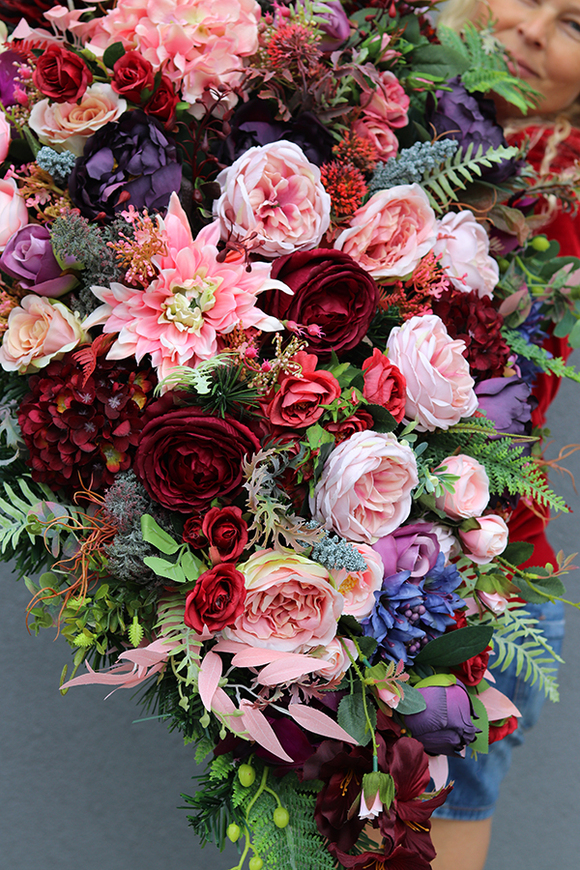 England Premium, komplet dekoracji nagrobnych, wiązanka + bukiet 