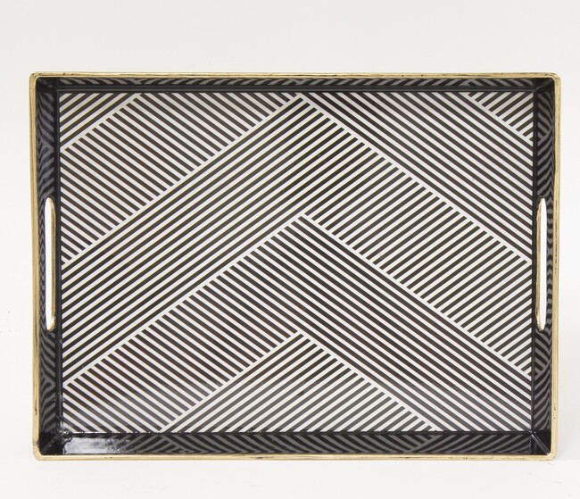 Decoradore Tropicana 3, taca melaminowa z geometrią, wym.3,5x29,5x22cm