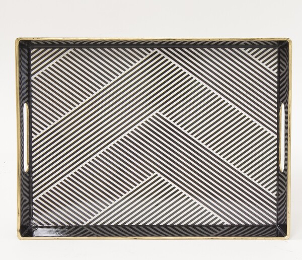 Decoradore Tropicana 3, taca melaminowa z geometrią, wym.3,5x29,5x22cm